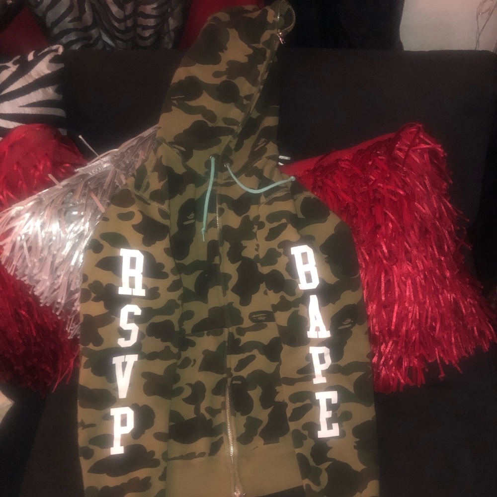 Men’s Bathing Ape Camouflage zipper sweat jacket